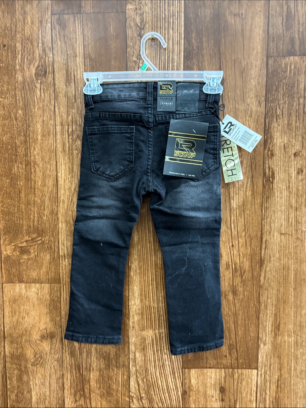 NWT Lr Scoop Kids' Black Paint-Splatter Moto Jeans - Picture 8 of 10
